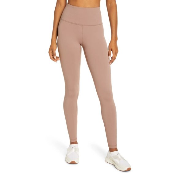 Zella Pants - Zella Live In High Waisted Leggings Medium Brown Taupe